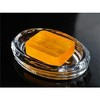 Aoibox Oval Glass Soap Dish for Bathroom Countertop, Shower, Kitchen Sink, Heavy Bar Soap Holder with Raised Ridges, Transparent - 2 of 4