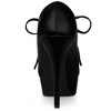 Allegra K Women's Platform Round Toe Lace up Stiletto High Heel Ankle Booties - 4 of 4