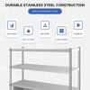 Stainless Steel Shelves,48x18x60 in Storage Shelf 4-Tier Heavy Duty Storage Rack - 4 of 4