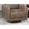 PAGED Modern Boucle Accent Chair Swivel Reading Chair Upholstered Living Room Chair with Wooden Base for Reading Room, Bedroom - 4 of 4