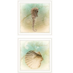 The Sea III & Sea IV 2-Piece Vignette by Sophie 6, Ready to Hang Framed Print, White Frame - 1 of 1