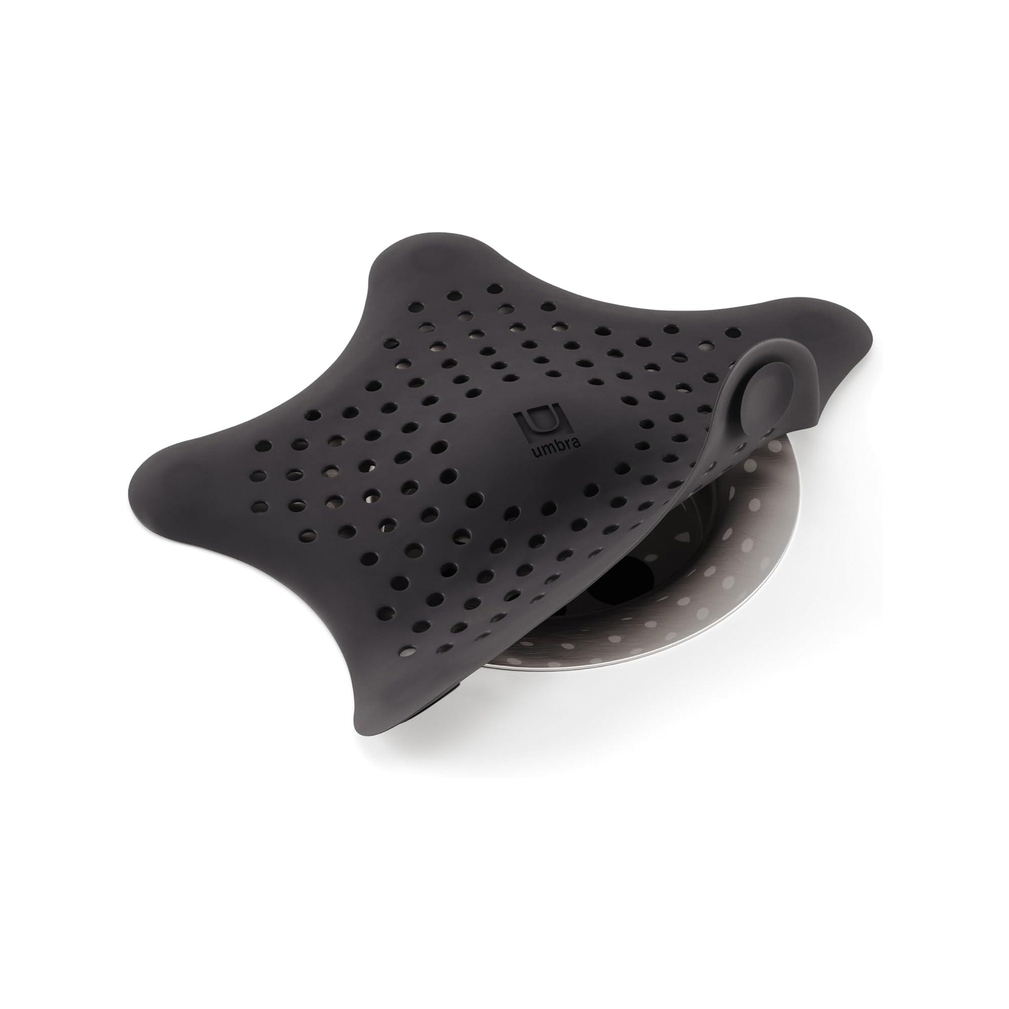 Umbra Starfish Drain Cover/Hair Catcher, Black