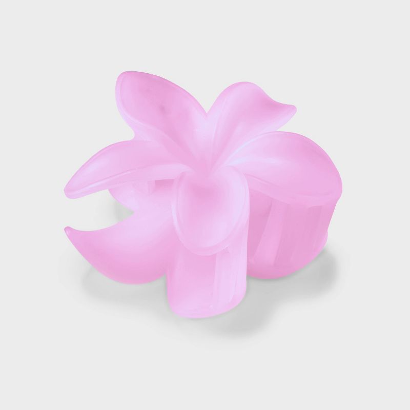 UV Color Change Flower Claw Hair Clip - Wild Fable&#8482; Clear/Pink, 2 of 4