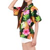 HAPPY BAY Hawaiian Shirts Womens Floral Summer Button Down Beach Party Blouse Shirt Short Sleeve Vacation Tops Tee Shirts Tank Top Women - 3 of 4