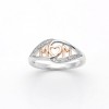 Mom Ring Cubic Zirconia Rose Gold Plated Womens Ginger Lyne Collection - image 2 of 4