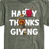 Men's - Peanuts - Happy Thanksgiving Icons Short Sleeve Graphic T-Shirt - 2 of 4