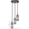 Toltec Lighting Empire 3 - Light Pendant in  Dark Granite with 4” Gray Matrix Shade - 2 of 2