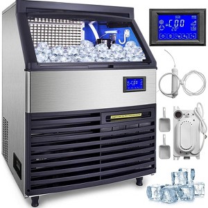 Acekool Commercial Ice Maker Machine, 130Lbs/24H with 27Lbs Storage Bin, Clear Ice Cubes & Automatic Cleaning for Restaurants and Home - 1 of 4