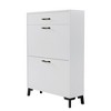 RISOKEYS Shoe Rack Storage Organizer with 2 Flip Drawers,with Metal Handles and Metal Legs,Freestanding Shoe Cabinet for Entryway,Hallway, - 4 of 4