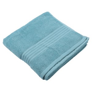 Unique Bargains Bathroom Classic Soft Absorbent Cotton Bath Towel 55.12"x27.17" 1 Pc - 1 of 4