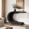 Tribesigns 43.3" C-Shaped Console Table, Wood Entryway Hallway Table Accent Table for Hall, Living Room, Entrance, Foyer - 2 of 4