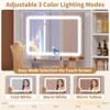 Vanity Desk with Glass Top & Charging Station, Touch Screen Mirror and Lights, Makeup Vanity with 5-Drawer, 6 Open Storage Shelves - 4 of 4