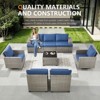 Outdoor Sectional Sofa Patio Furniture Sets with Thickened Cushions - 4 of 4