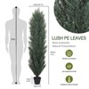 Cesicia 71" Detachable Artificial Green Pine And Cypress Tall Simulation Plant For Indoor & Outdoor Decoration, 2pcs/Set - 2 of 4