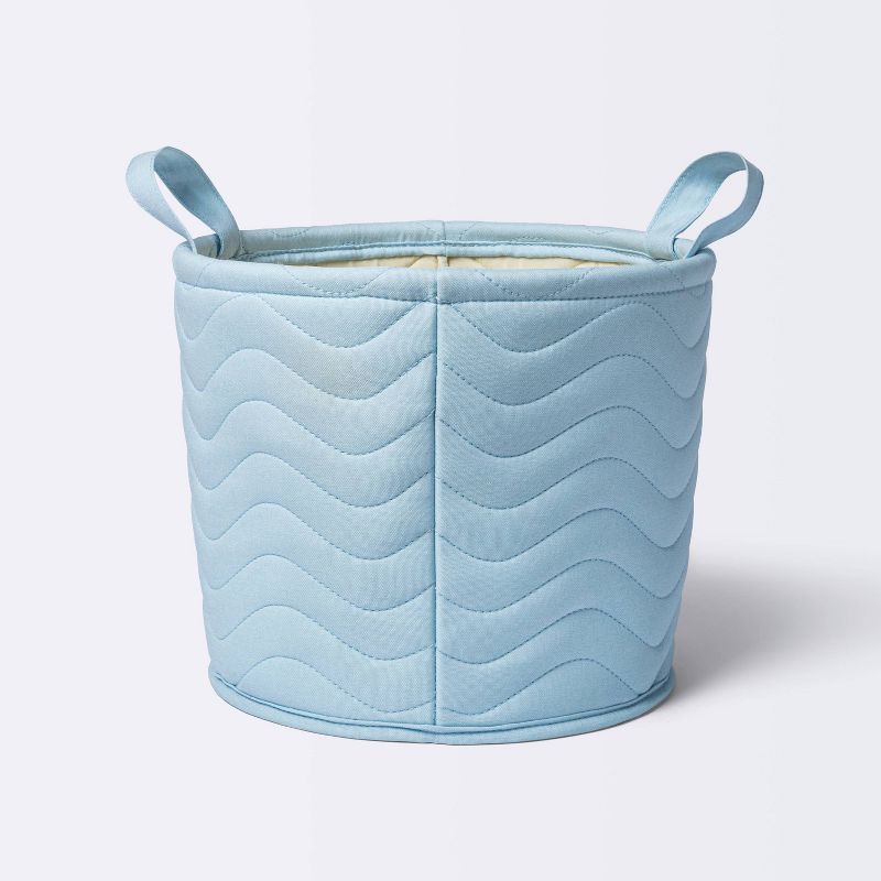 Quilted Fabric Medium Round Storage Basket - Blue - Cloud Island&#8482;, 1 of 8