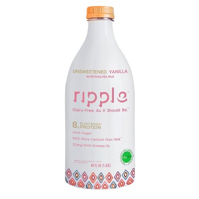 Ripple Dairy-Free Unsweetened Vanilla Milk - 48 fl oz