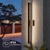 LLHZSY 31  7/10" Matte Black Modern Integrated LED Outdoor Wall Light Fixture Wall Mount for Exterior Porch Yard Patio Garage - 4 of 4