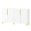 Light Luxury Storage Cabinet, Accent Cabinet With 4 Doors And Adjustable Shelves, Cabinet For Living Room-Cuddlewood - 3 of 4