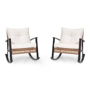 LAUSAINT HOME Wicker Outdoor Rocking Chair（2-piece/ 1-piece） - 1 of 4