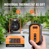 VEVOR Greenhouse Heater with Thermostat, 1500W Fast Heating with Overheat Protection, 2-Speed Setting Small Heater, Electric Heater Fan,Black&Orange - 4 of 4