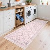 Washable Kitchen Rug, Non-Slip Modern Boho Floral Low Pile Carpet for Bathroom, Bedroom, Entryway, Stain Resistant - 3 of 4