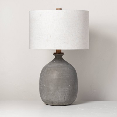 Photo 1 of Resin Table Lamp Gray (Includes LED Light Bulb) - Hearth & Hand™ with Magnolia