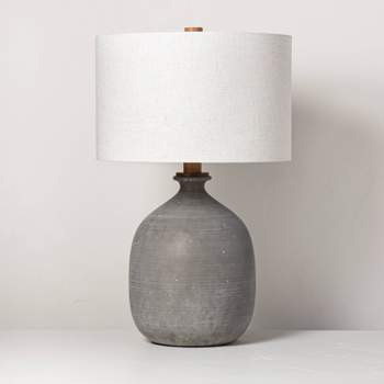 Resin Table Lamp Gray (Includes LED Light Bulb) - Hearth & Hand™ with Magnolia