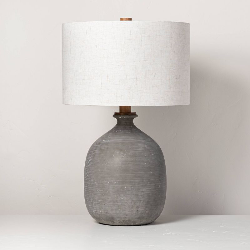 Resin Table Lamp Gray (Includes LED Light Bulb) - Hearth &#38; Hand&#8482; with Magnolia, 1 of 13