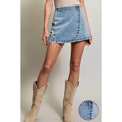 Women's Wrap Mini Skirt - ee:some