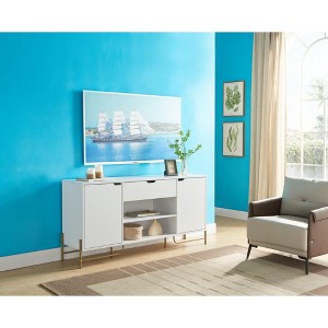 61.5" TV Console Table with Drawer, Sideboard Cabinet with Six Shelves, Buffet Table for Living room or Entrywa - 1 of 4