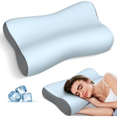 Milemont Cooling Memory Foam Pillow – Ergonomic For Pain Relief, Queen Size 24x16x4.5 Inches