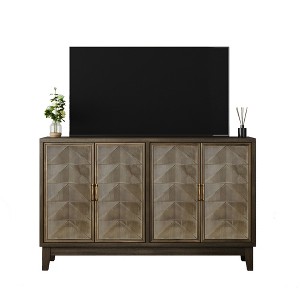 CLIHOME Vintage Sideboard Buffet Cabinet with Storage, Large Accent Cabinet Sideboard With 4 Doors, Storage Cabinet with Storage Console Table - 1 of 4