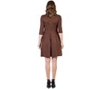 Womens Scoop Neck Three Quarter Sleeve Fit N Flare Knee Length Dress - 24seven Comfort Apparel™ - 3 of 4