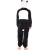 ADR Men's Plush Fleece One Piece Hooded Footed Zipper Pajamas Set, Soft Adult Jumpsuit PJs with Hood - 3 of 4