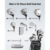 VEVOR Golf Club Set, 12 Pieces Men's Complete Golf Club Set Right Handed with 460CC #1 Driver, #3 & 5 Fairway Wood, #4 Hybrid, Black - 3 of 4
