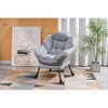 NicBex Cotton Accent Chair,Upholstered Living Room Chairs with High Backrest and Plastic Legs,Cozy Armchair,Accent Chairs for Living Room - 2 of 4