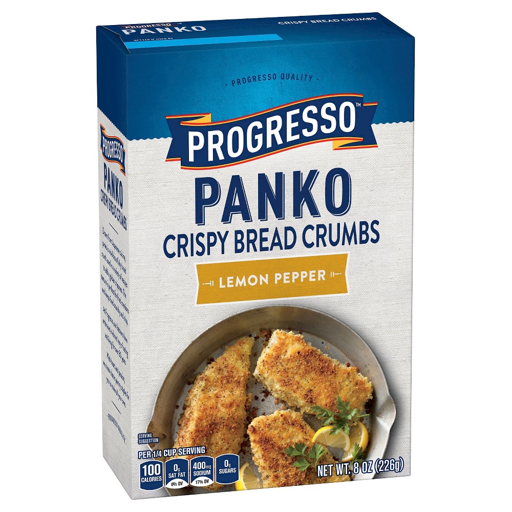 UPC 041196277470 product image for Progresso Panko Crispy Bread Crumbs Lemon Pepper 8 oz | upcitemdb.com