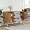 vidaXL Sideboard OLDEN Gray and Brown 44.9 in.x16.9 in.x28.9 in. Solid Wood Pine - 4 of 4