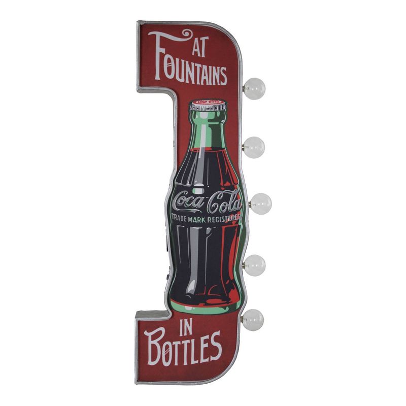 Coca-Cola Officially Licensed Vintage in Bottles LED Marquee Sign Red/Silver - American Art Decor, 6 of 7