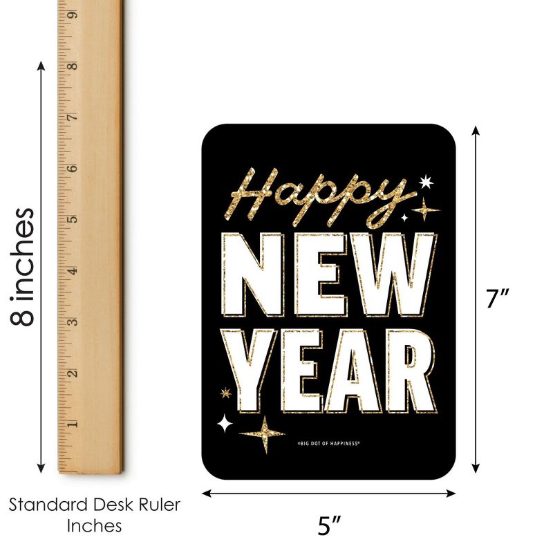 Big Dot of Happiness Hello New Year - Bar Bingo Cards and Markers - NYE Party Bingo Game - Set of 18, 5 of 6
