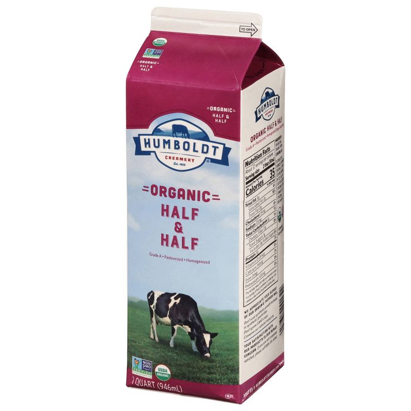 Humboldt Creamery Organic Half &#38; Half - 32 fl oz (1qt), 3 of 5