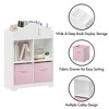 Kids Bookcase With Storage, Bookcase with Bins, Toys & Books Display Organizer for Nursery, Playroom Furniture - 2 of 4