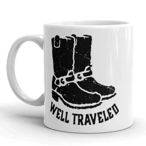 Crazy Dog T-Shirts Well Traveled Cowboy Boots Coffee Mug-11oz - image 1 of 4