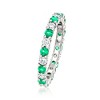 Ross-Simons 0.60 ct. t.w. Simulated Emerald and .60 ct. t.w. CZ Eternity Band in Sterling Silver - 3 of 4