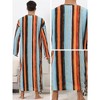 Lars Amadeus Men's Long Sleeves Button Striped Nightgown with Pockets - 4 of 4