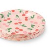 20ct 6.3" Cherry Snack Plates Pink/Red - 3 of 3