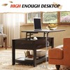 Coffee Table, 39" Lift Top Coffee Table with Hidden Compartment and Storage Shelf - 4 of 4