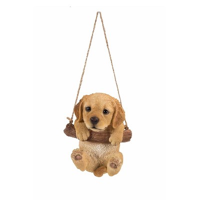 5.5" Polyresin Golden Retreiver Puppy Outdoor Statue Light Brown - Hi-Line Gift