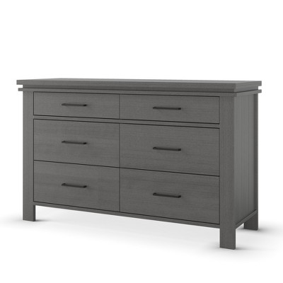 Child Craft 6-Drawer Denman Double Dresser for Nursery or Bedroom, Anti-Tip Kit Included to Prevent Tipping, Non-Toxic, Baby Safe Finish