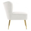 WestinTrends Phoebe Upholstered Tufted Velvet Accent Chair With Metal Leg - 4 of 4